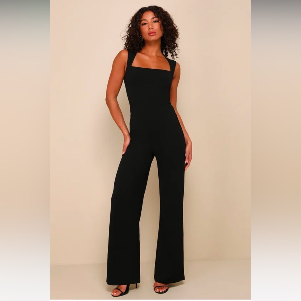 Lulus Enticing Endeavors Black Jumpsuit - Large